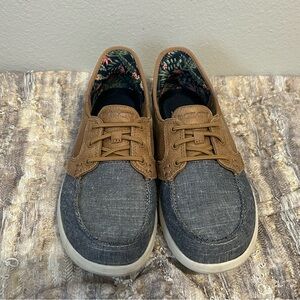 Skechers Denim and Tan Women's Slip-ins Boat Shoes